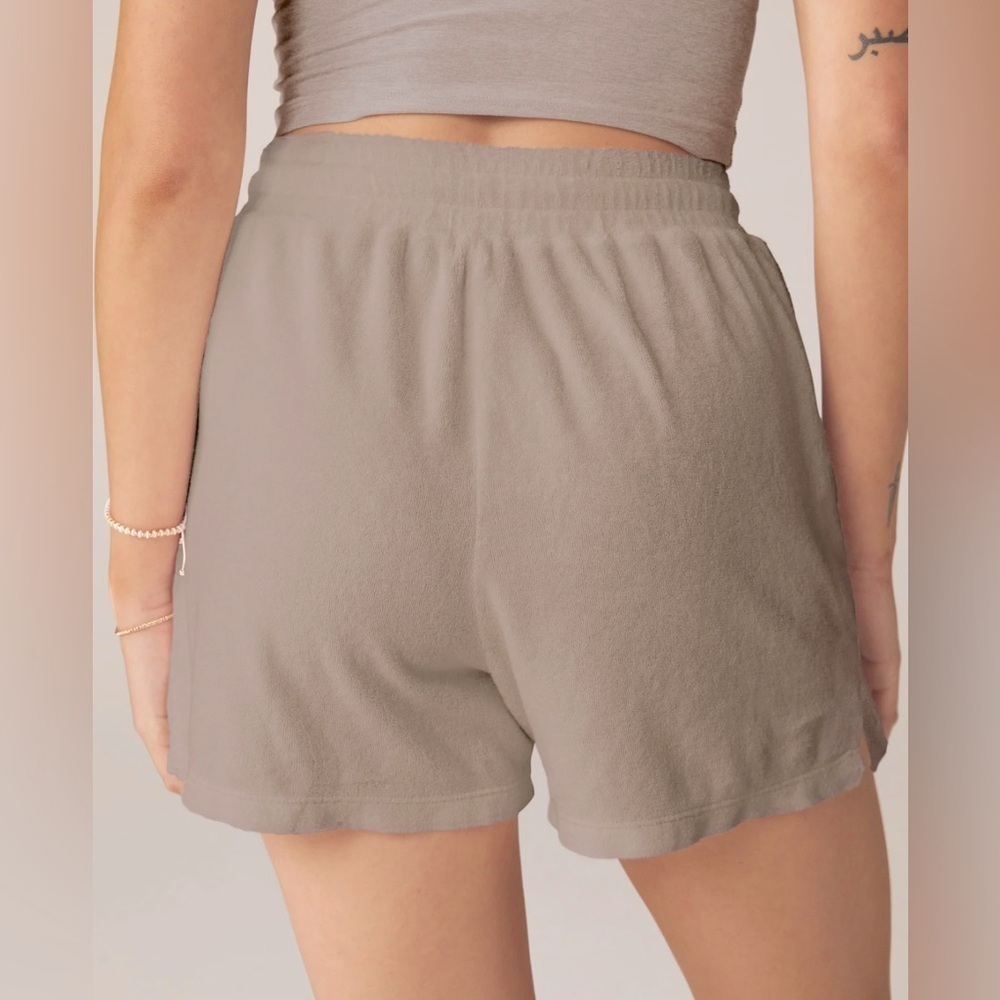 DONNI Terry Cloth Henley Shorts Gray - Picture 10 of 11